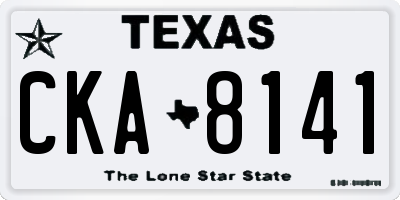 TX license plate CKA8141