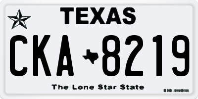 TX license plate CKA8219