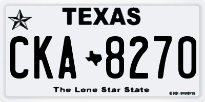 TX license plate CKA8270