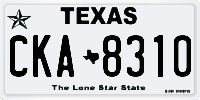 TX license plate CKA8310