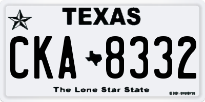TX license plate CKA8332