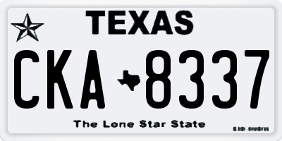 TX license plate CKA8337