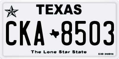 TX license plate CKA8503