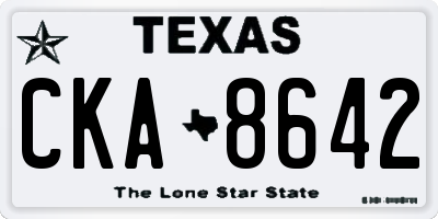TX license plate CKA8642