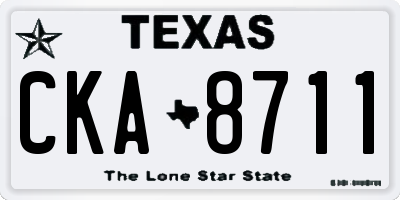 TX license plate CKA8711