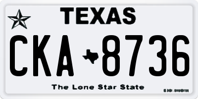 TX license plate CKA8736