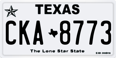 TX license plate CKA8773
