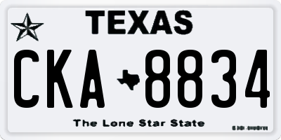 TX license plate CKA8834