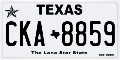 TX license plate CKA8859
