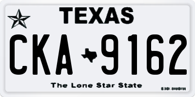 TX license plate CKA9162