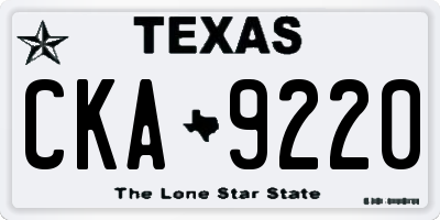 TX license plate CKA9220