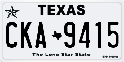 TX license plate CKA9415
