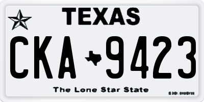 TX license plate CKA9423