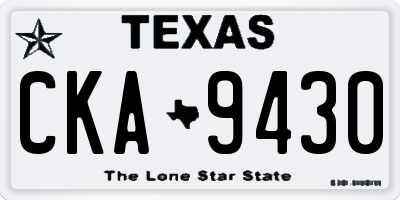 TX license plate CKA9430