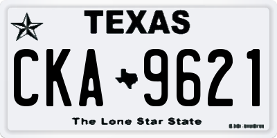 TX license plate CKA9621