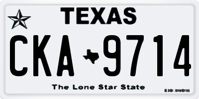 TX license plate CKA9714