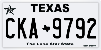 TX license plate CKA9792