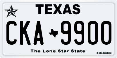 TX license plate CKA9900