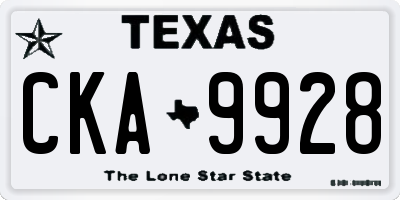 TX license plate CKA9928