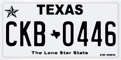 TX license plate CKB0446