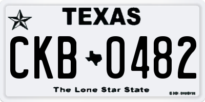 TX license plate CKB0482