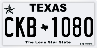 TX license plate CKB1080