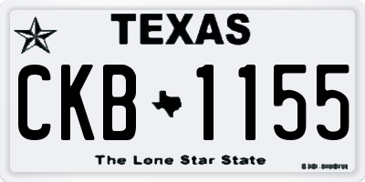 TX license plate CKB1155