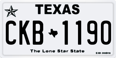 TX license plate CKB1190