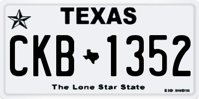 TX license plate CKB1352