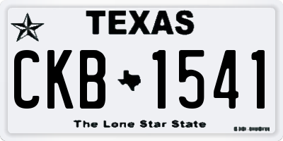TX license plate CKB1541