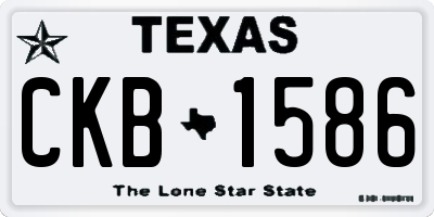 TX license plate CKB1586