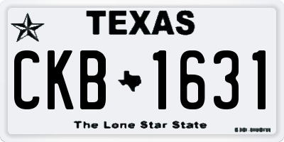 TX license plate CKB1631