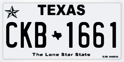 TX license plate CKB1661