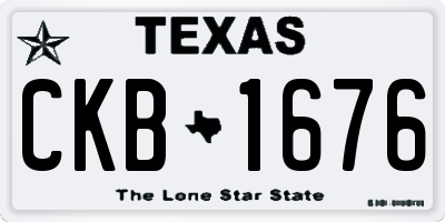 TX license plate CKB1676
