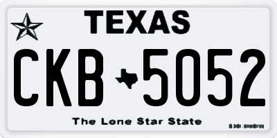 TX license plate CKB5052