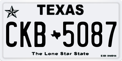 TX license plate CKB5087