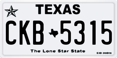 TX license plate CKB5315