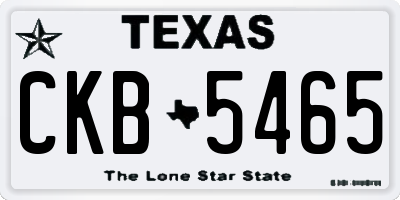 TX license plate CKB5465