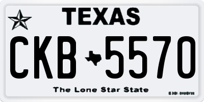 TX license plate CKB5570