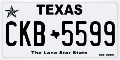 TX license plate CKB5599