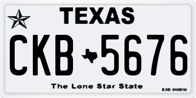 TX license plate CKB5676