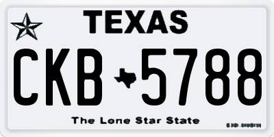 TX license plate CKB5788