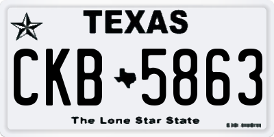 TX license plate CKB5863