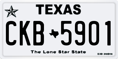 TX license plate CKB5901