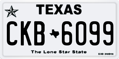 TX license plate CKB6099