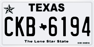 TX license plate CKB6194