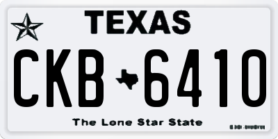 TX license plate CKB6410