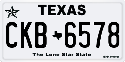 TX license plate CKB6578