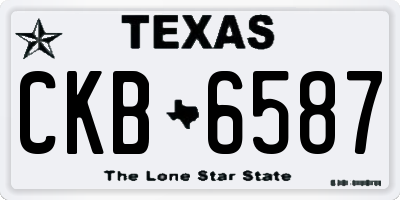 TX license plate CKB6587