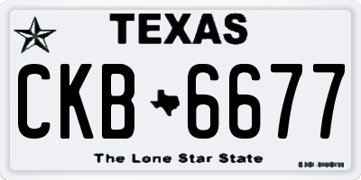 TX license plate CKB6677